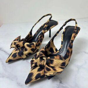 Large bow high-heeled sandals for women